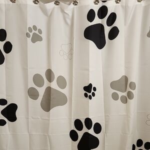 🏷 [50% 2+] Paw Print Shower Curtain